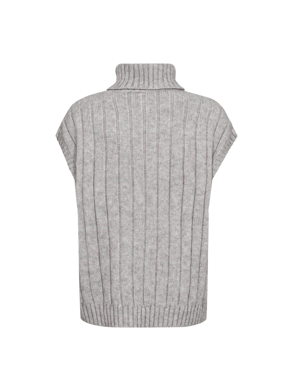 Co´Couture Rowcc Oversize Cable Knit Vest Grey Melange