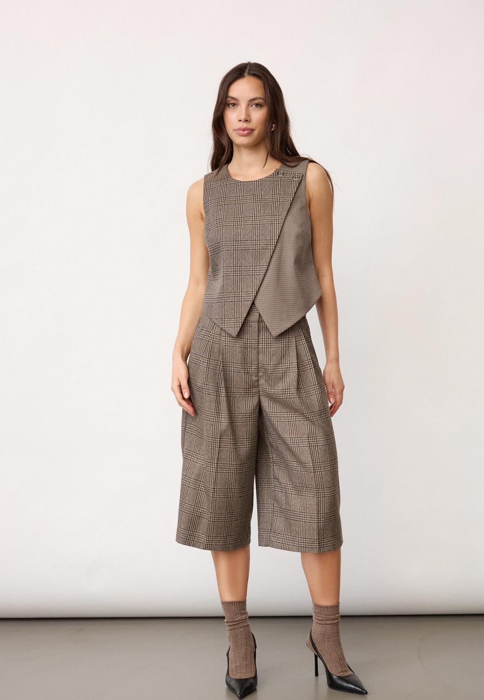 Co´Couture Veyacc Check Bermuda Brown