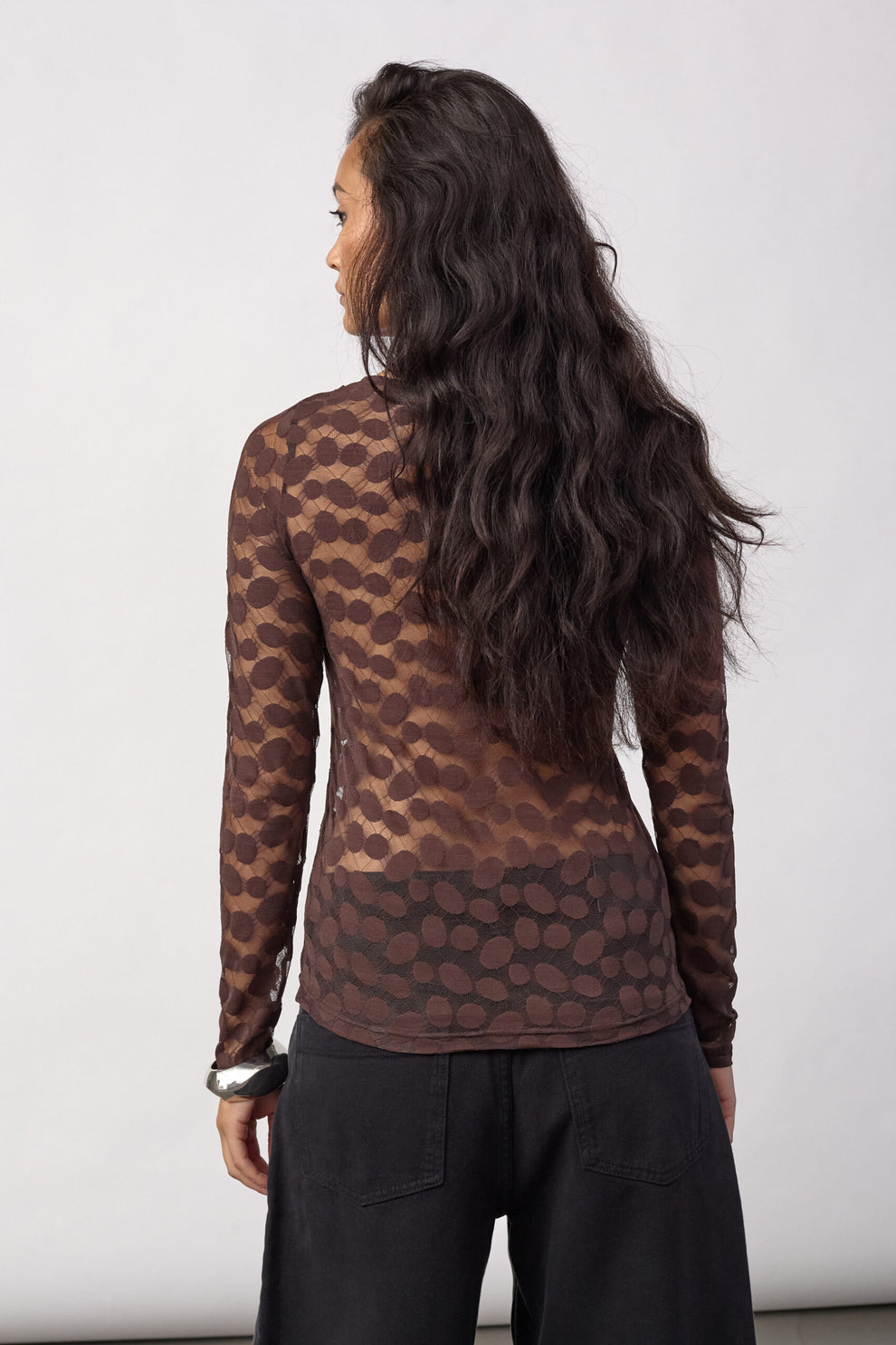 Co´Couture Penolacc O-Neck Blouse Brown