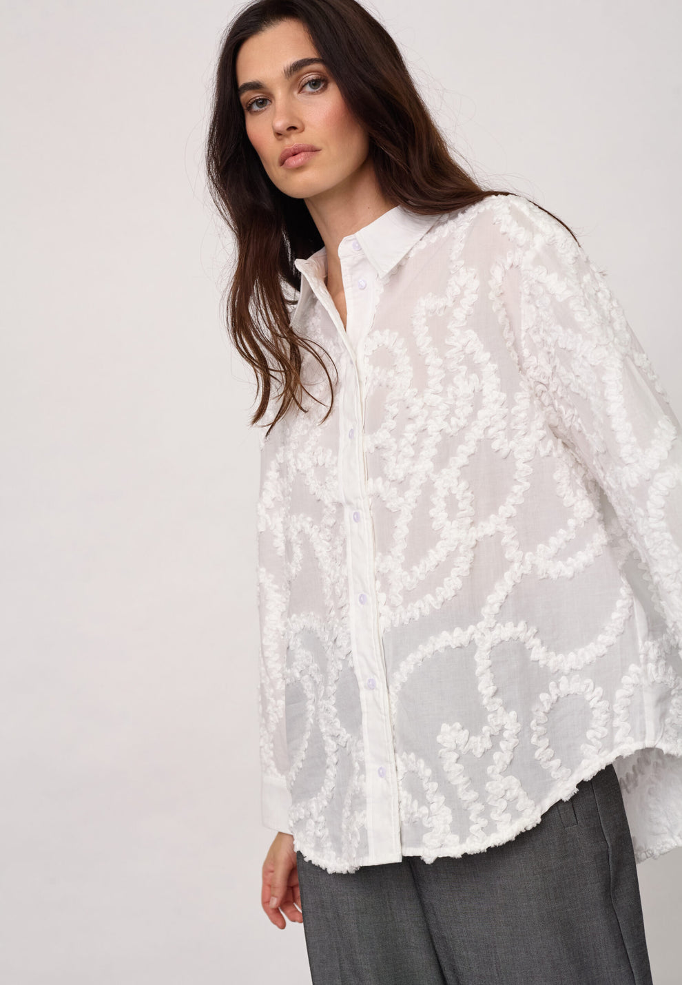 Co´Couture Brynncc Structure Shirt White
