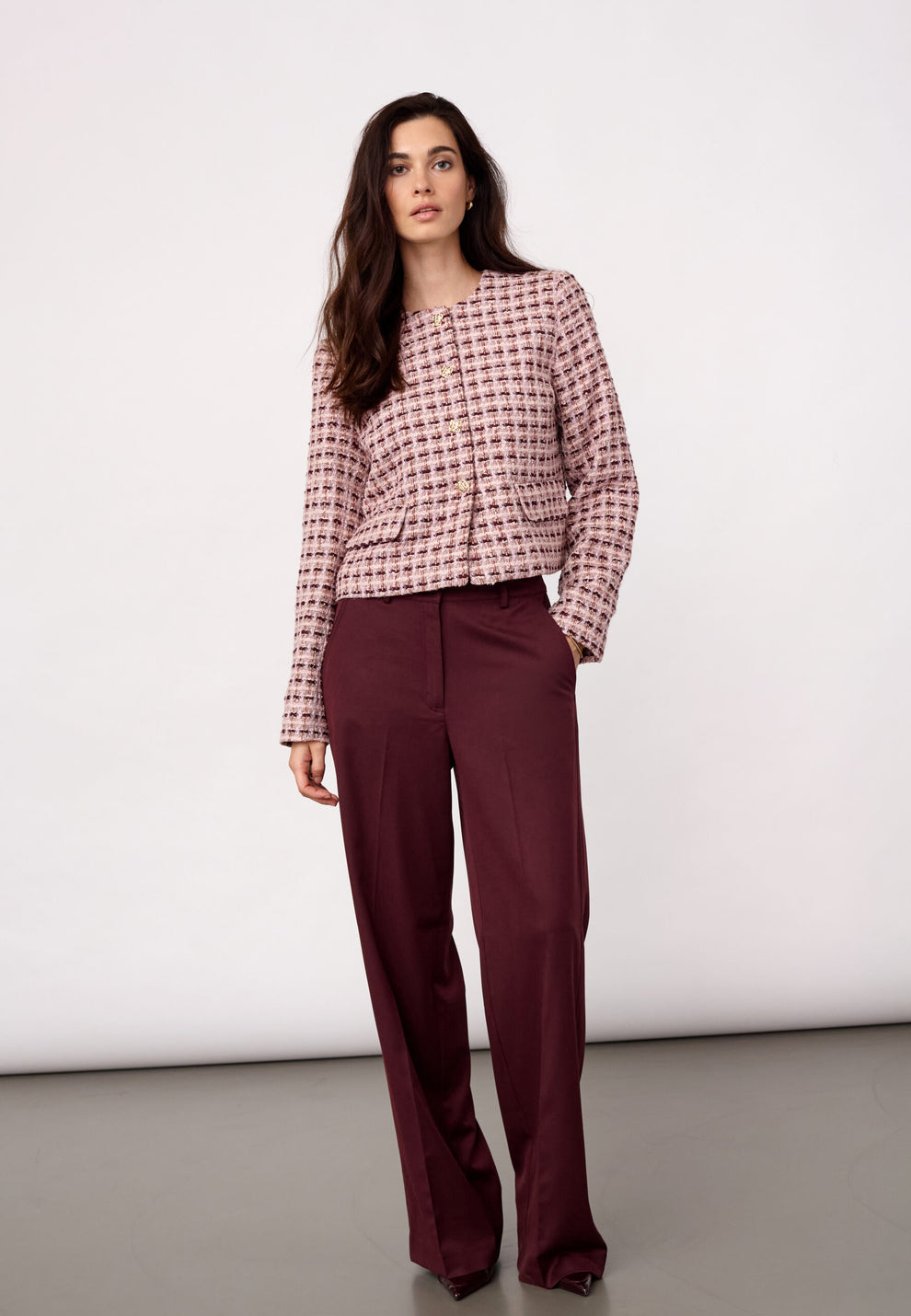 Co´Couture Tikacc Boucle Jacket Dusty Rose
