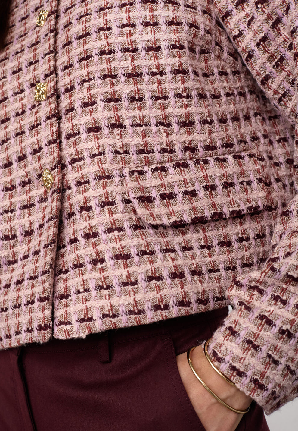 Co´Couture Tikacc Boucle Jacket Dusty Rose