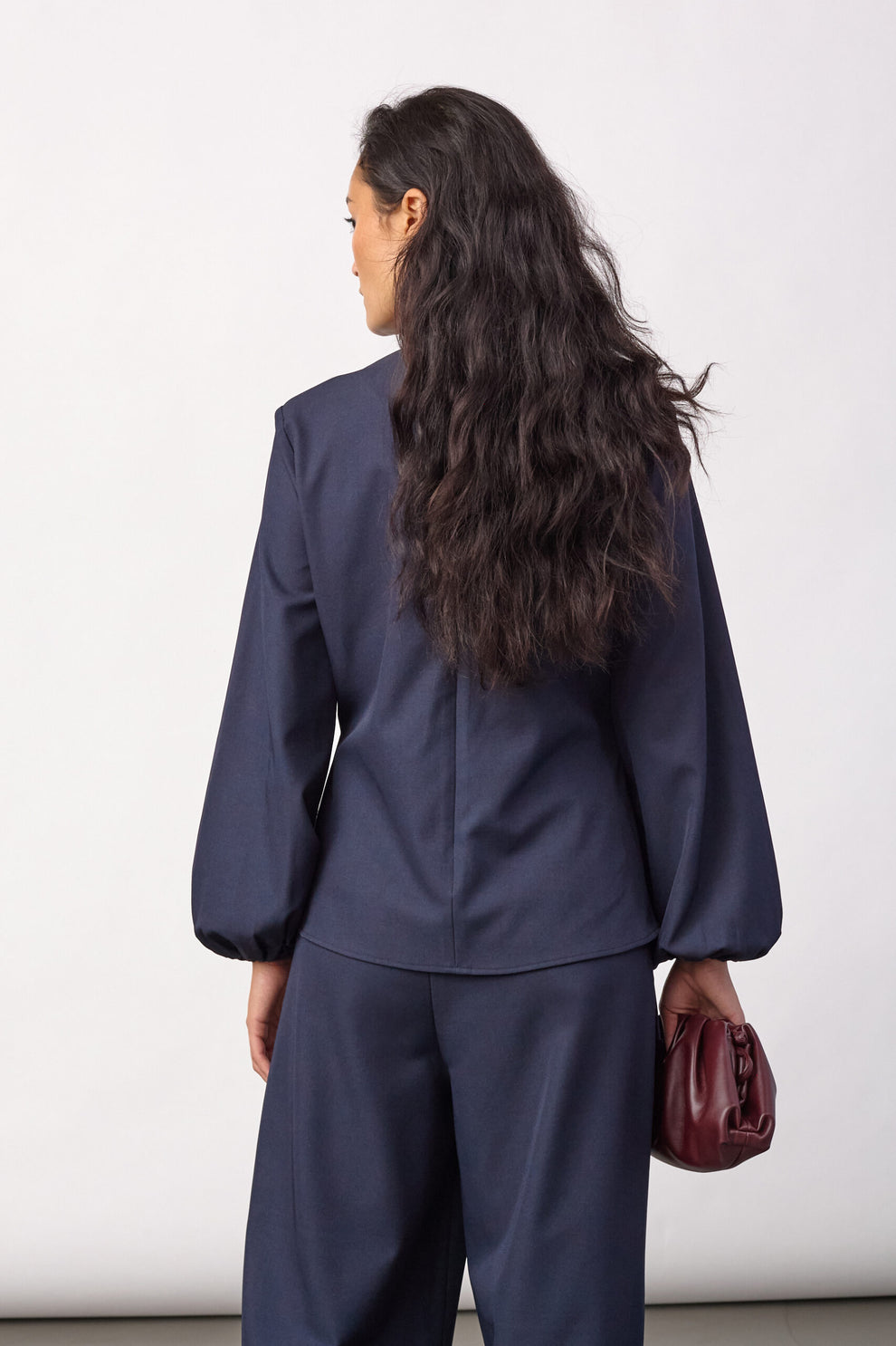Co´Couture Lunacc Tie Blouse Navy
