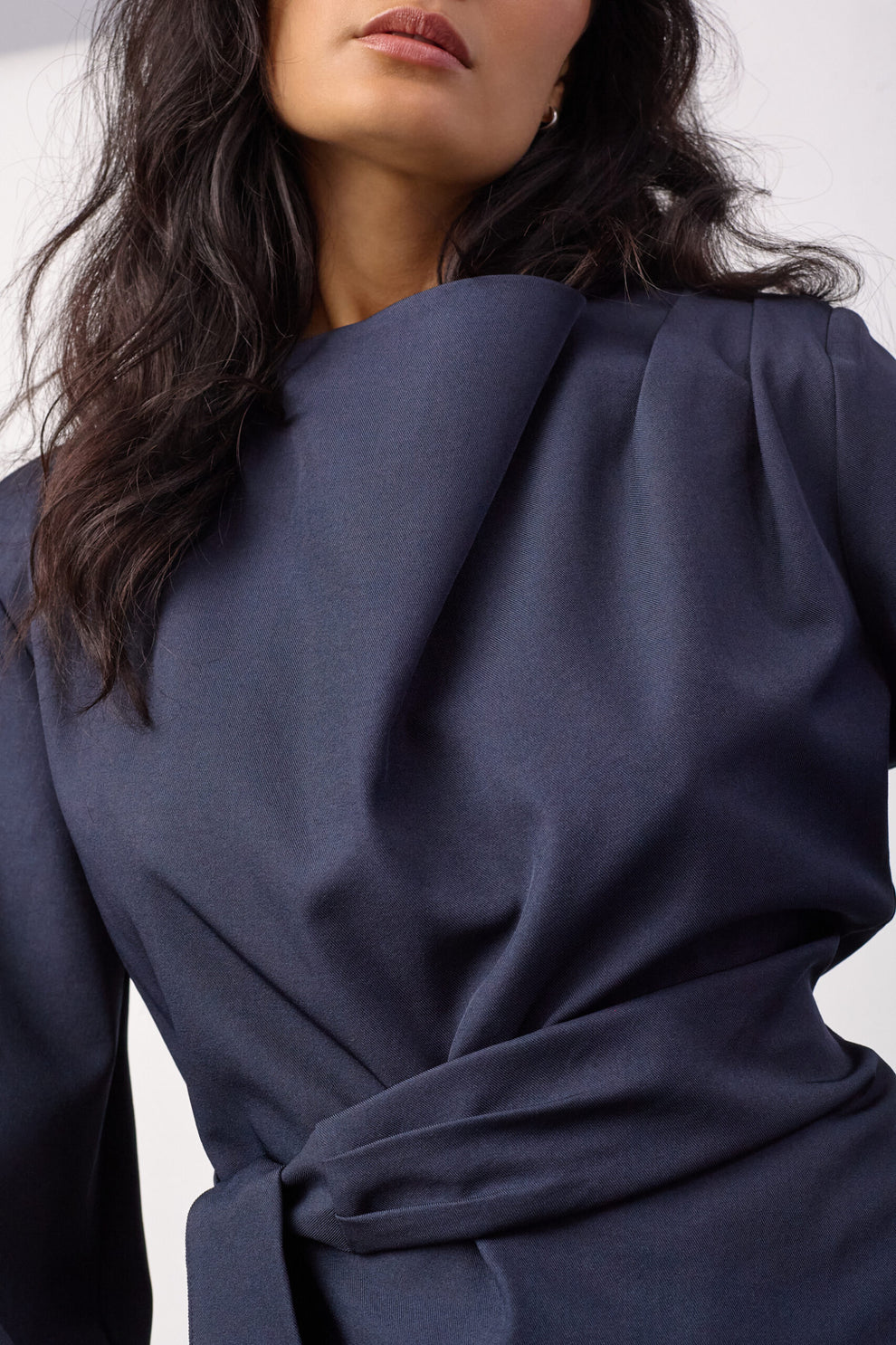 Co´Couture Lunacc Tie Blouse Navy