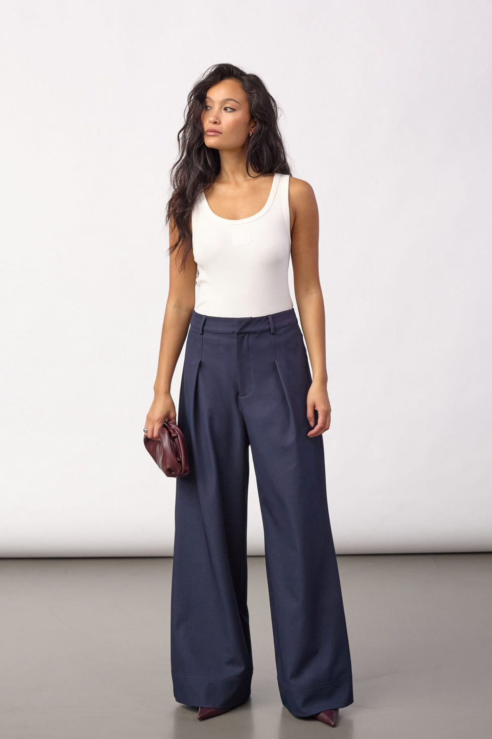 Co´Couture Lunacc Pleat Pant Navy