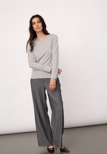 Co´Couture Grannycc Ls Tee Grey Melange