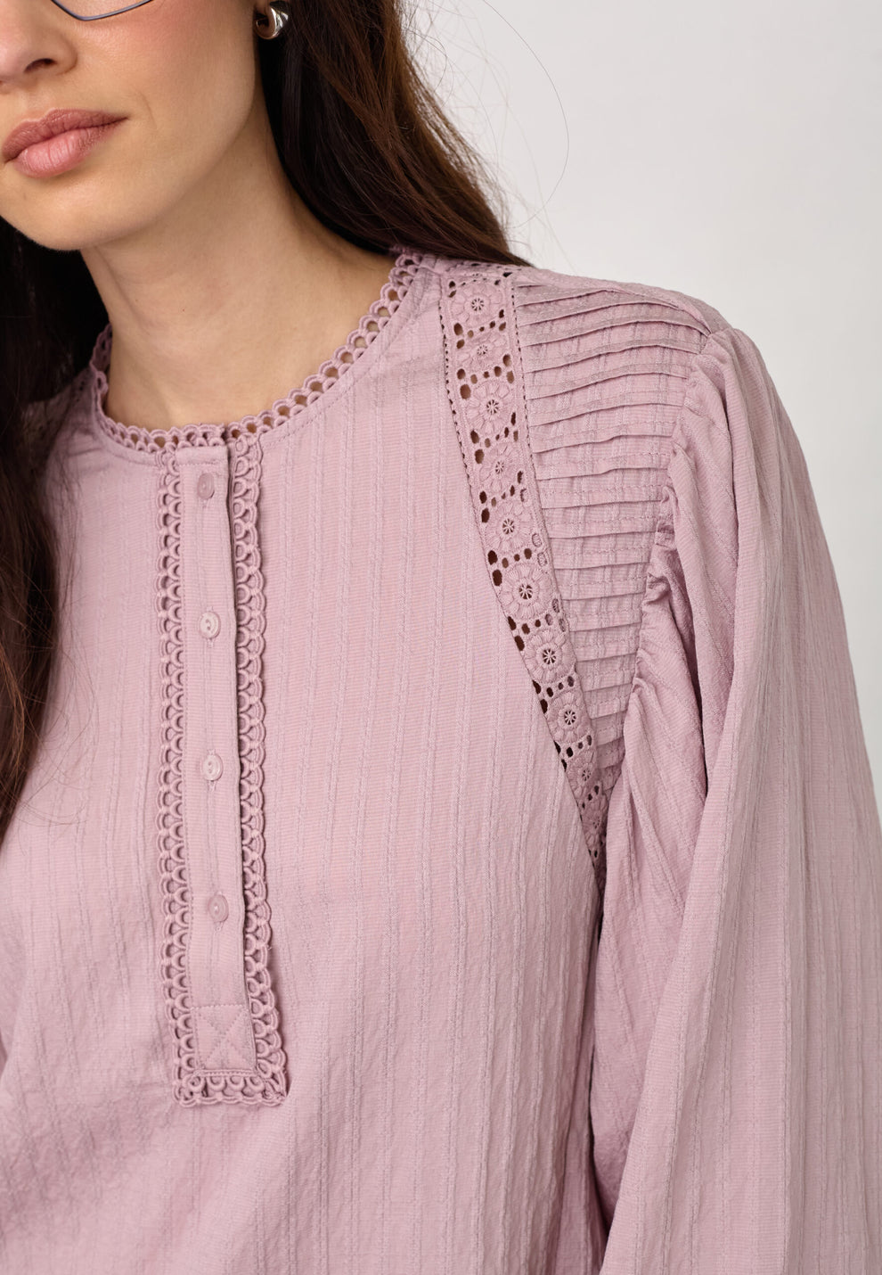 Co´Couture Sennecc Lace Blouse Dusty Rose