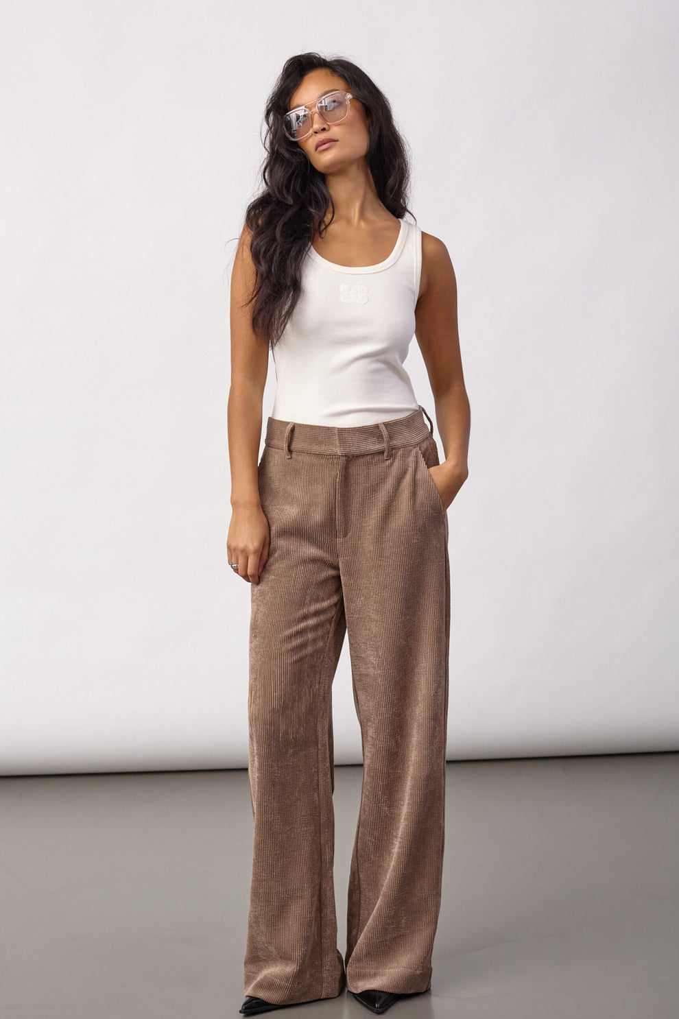 Co´Couture Daisycc Cord Pant Walnut