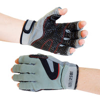 1852 Sejlerhandsker u/fingre med silikonegreb Grå