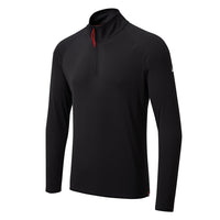 Gill UV009 Men's UV Langærmet Zip T-shirt Sort