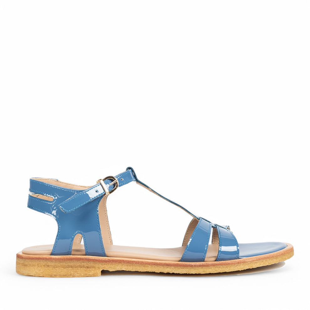 Angulus W Feminin Sandal m Stropper og Ankelrem Dusty Blue