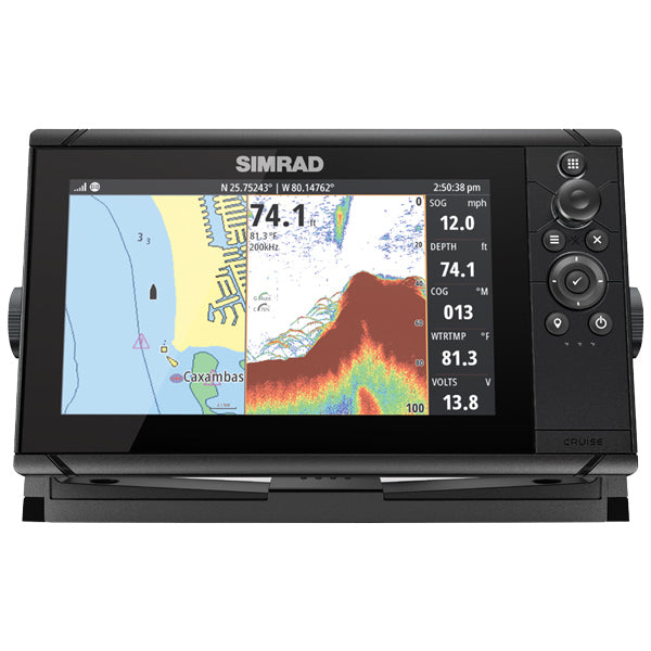 Simrad Cruise med 83/200Hz hæktransducer, 9"