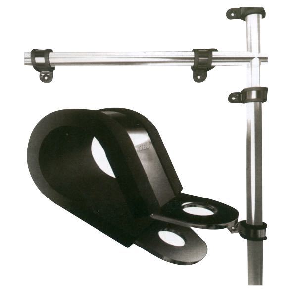 Rustfri slangeholder / monteringsbånd 16mm - Ø10mm