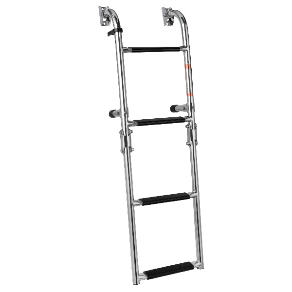 Højglanspoleret badestige med 4-trin 2+2