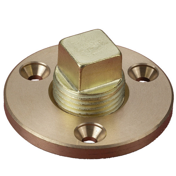 Lænseprop m/bolt messing, Ø55 mm