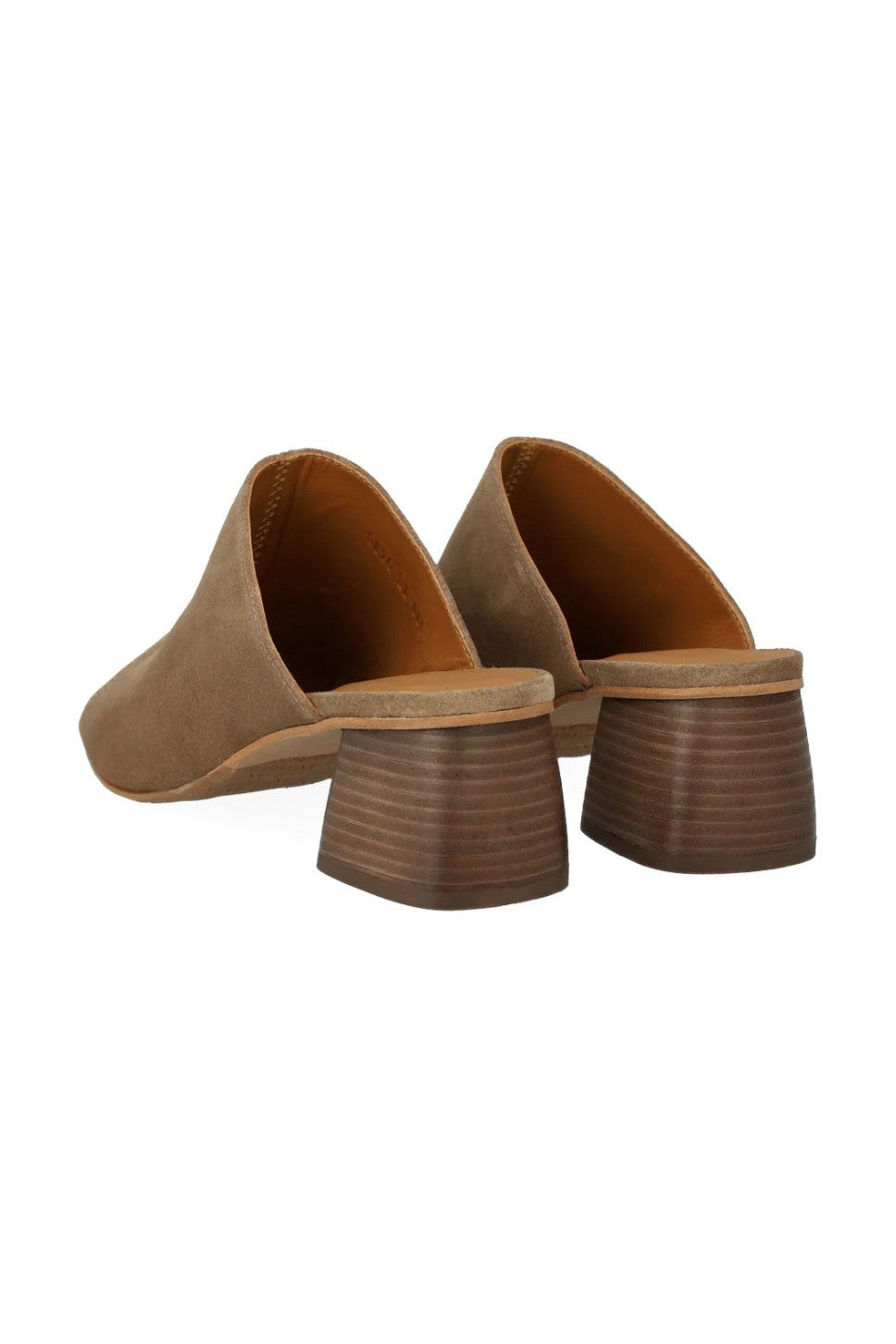 Angulus Mule With Sculptural Wooden Heel 4638 Dessert