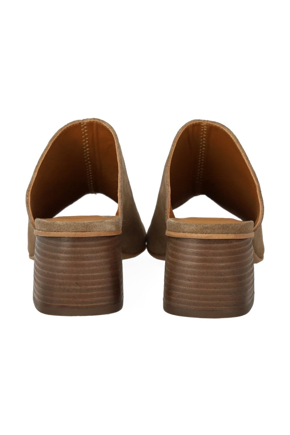 Angulus Mule With Sculptural Wooden Heel 4638 Dessert