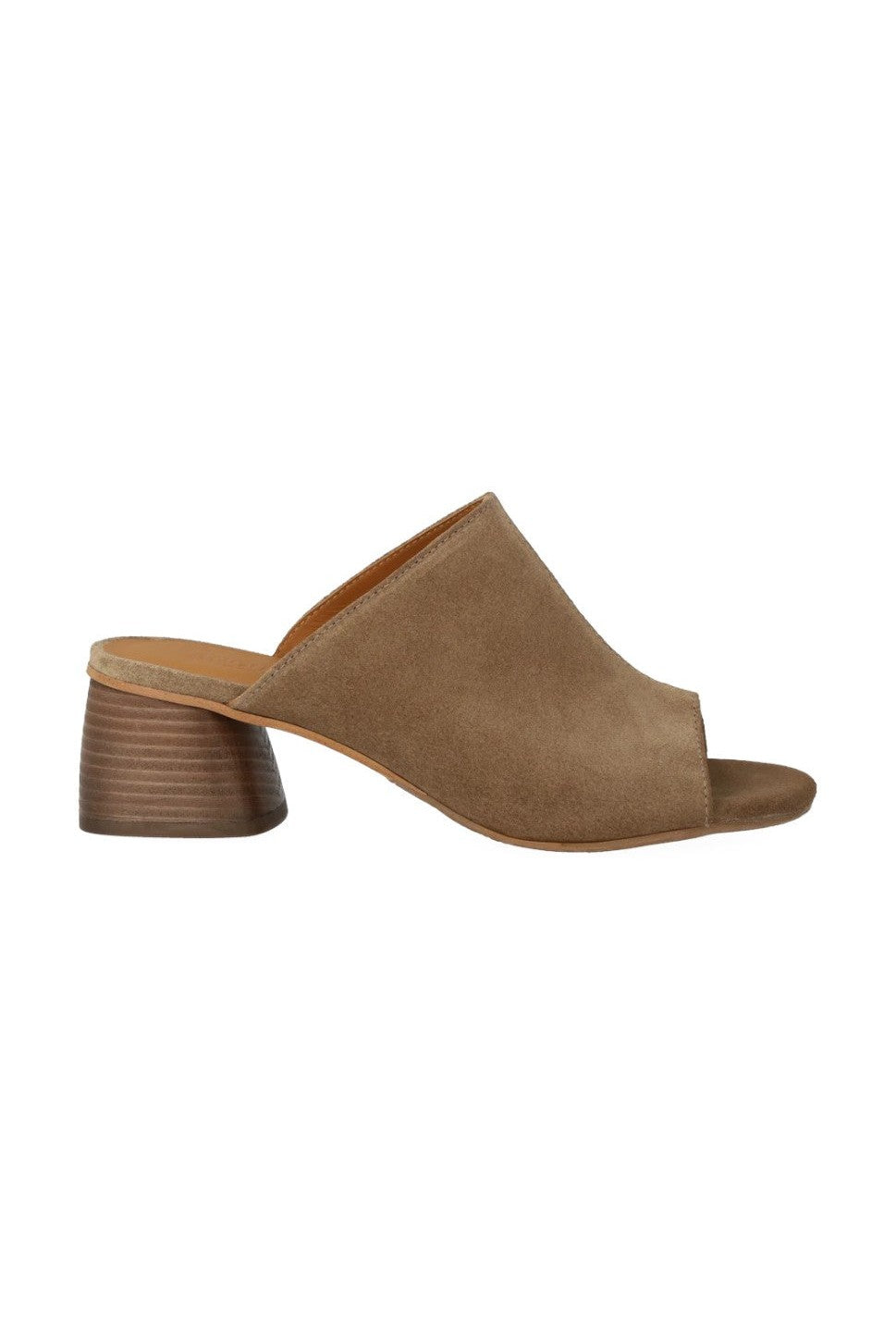 Angulus Mule With Sculptural Wooden Heel 4638 Dessert