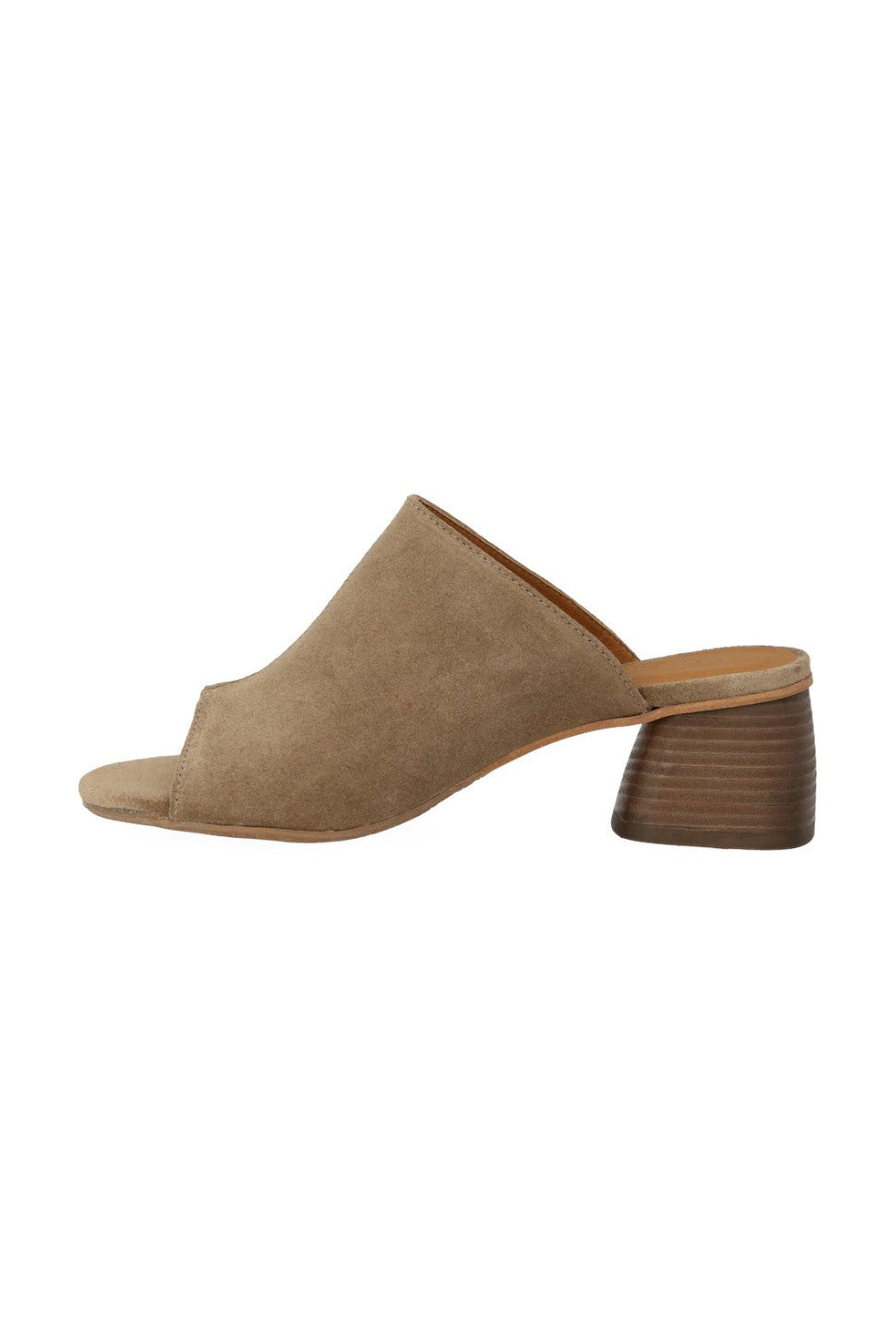 Angulus Mule With Sculptural Wooden Heel 4638 Dessert