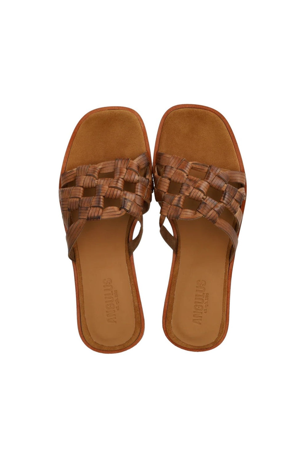 Angulus W Slip-In Sandal With Braid Detail Tan