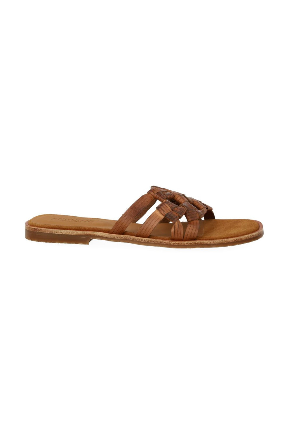 Angulus W Slip-In Sandal With Braid Detail Tan