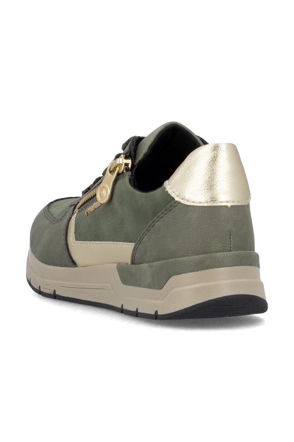 Rieker W Sko Green Combination - 58902-54