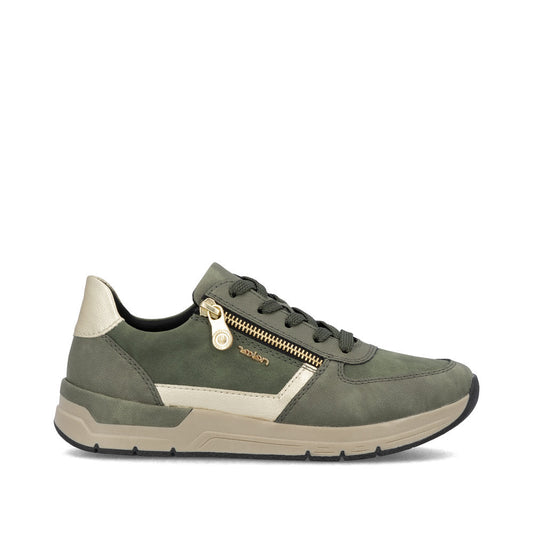Rieker W Sko Green Combination - 58902-54