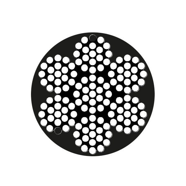 Wire 7 x 19 coated hvid Ø4 x 8mm - 25m