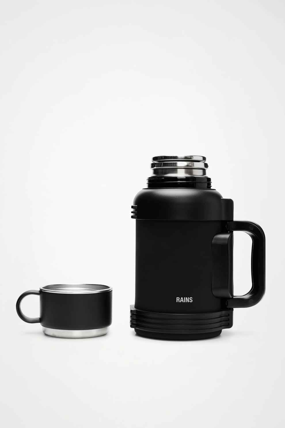 Rains Stainless Steel Tumble Vacuum Flask 1300 ml Black