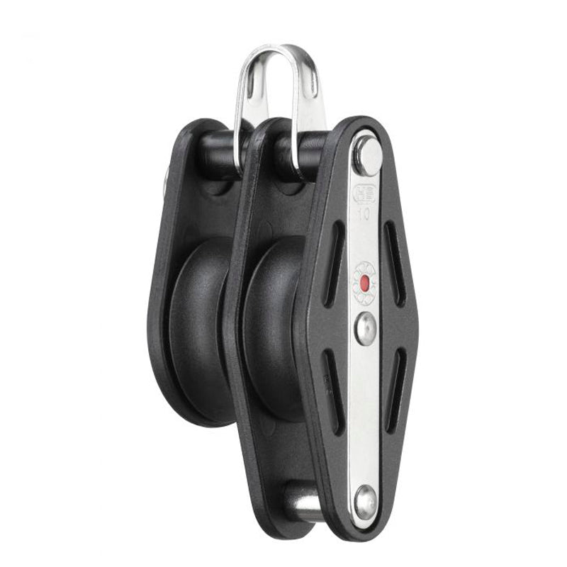 Blok fiber 2-sk. m/svirvel, hundsvot & kuglelejer