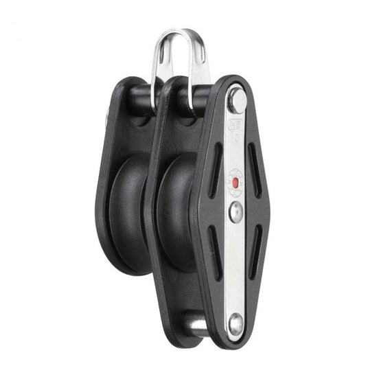 Blok fiber 2-sk. m/svirvel, hundsvot & kuglelejer