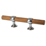 Pullert Forkromet messing & Afrikansk Teak