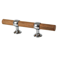 Pullert Forkromet messing & Afrikansk Teak