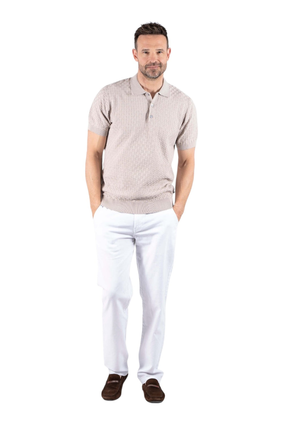 Pre End Joel Shirt Ss Charly Knit Polo Ss Dove