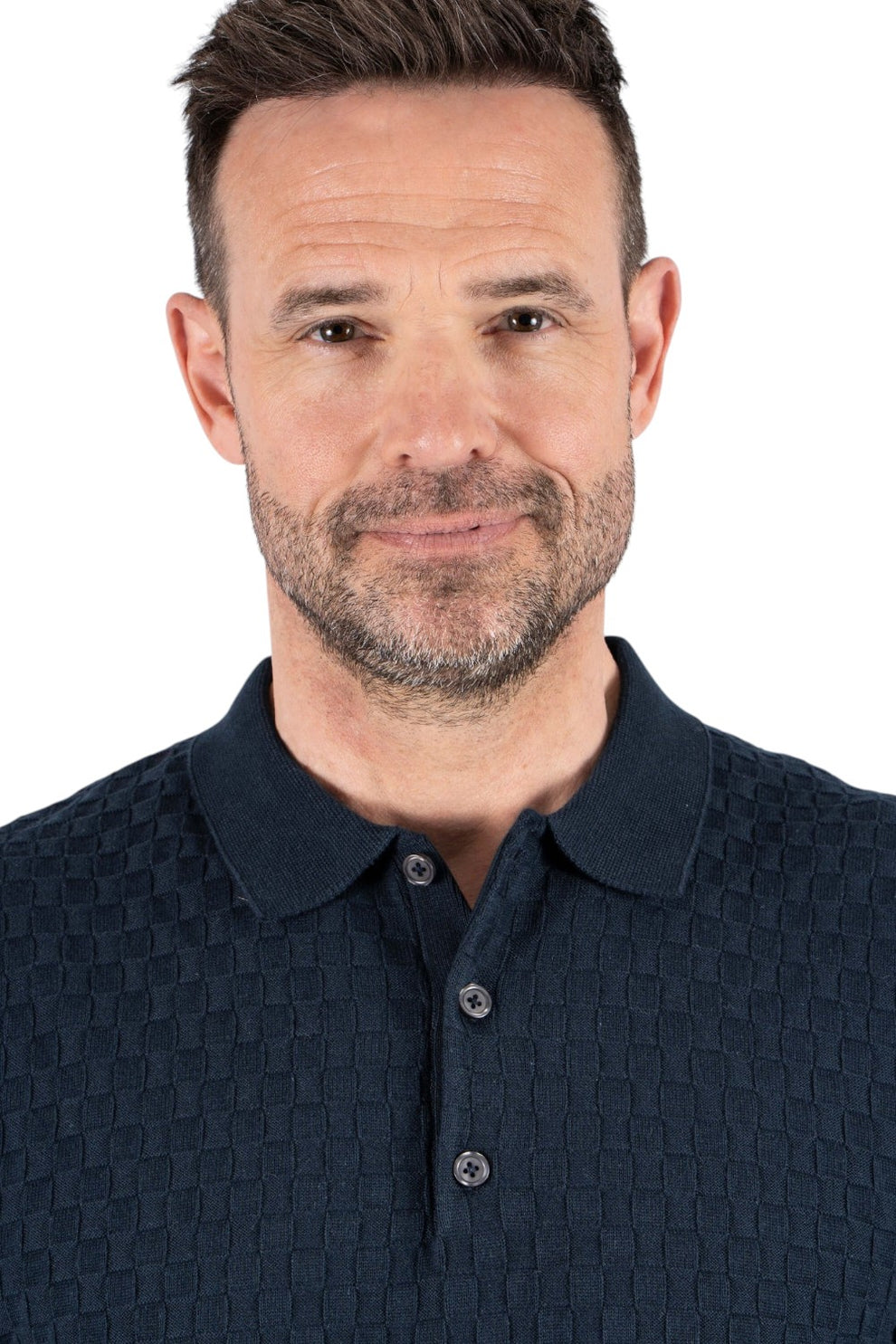 Pre End Joel Shirt Ss Charly Knit Polo Ss Dark Sapphire