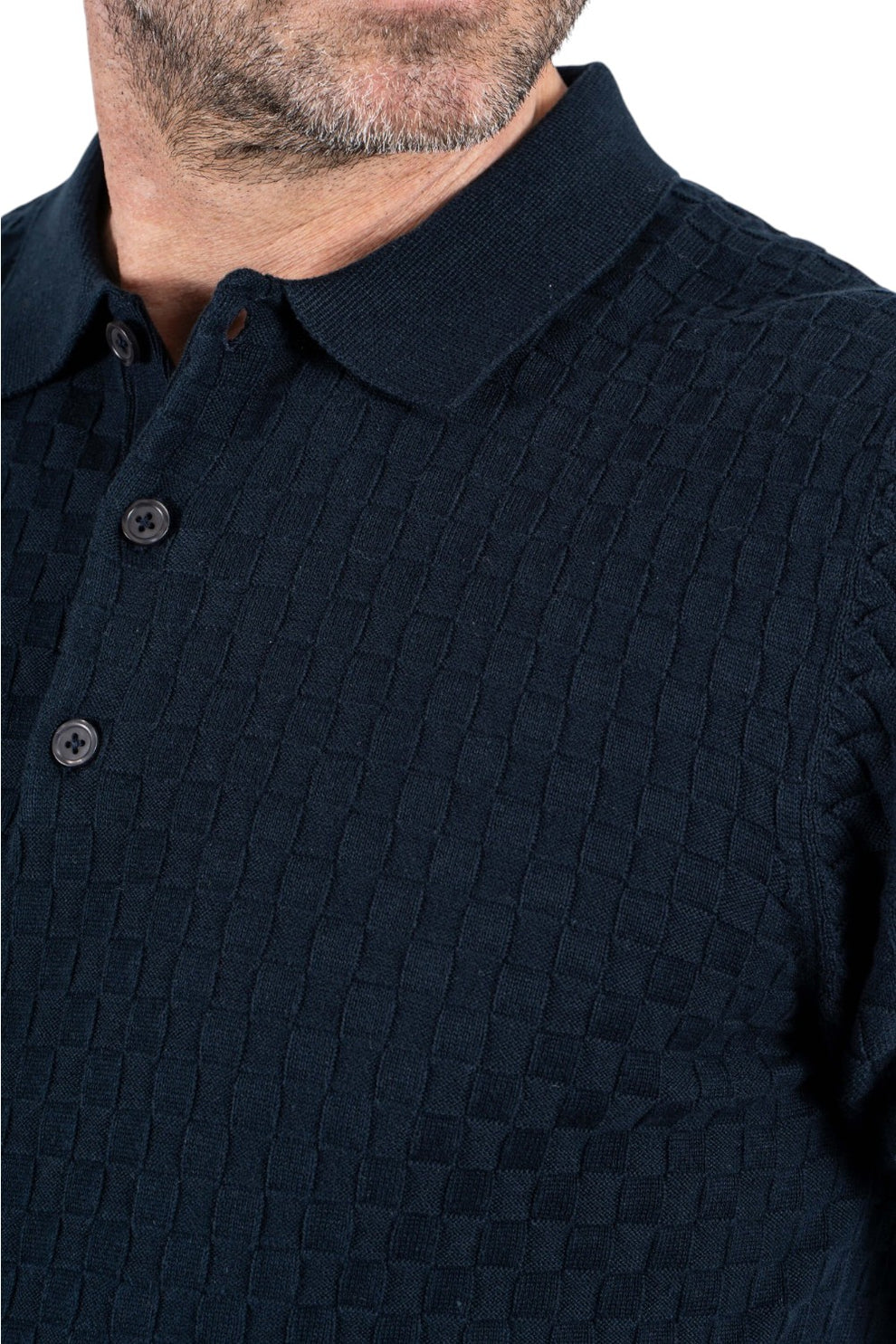 Pre End Joel Shirt Ss Charly Knit Polo Ss Dark Sapphire