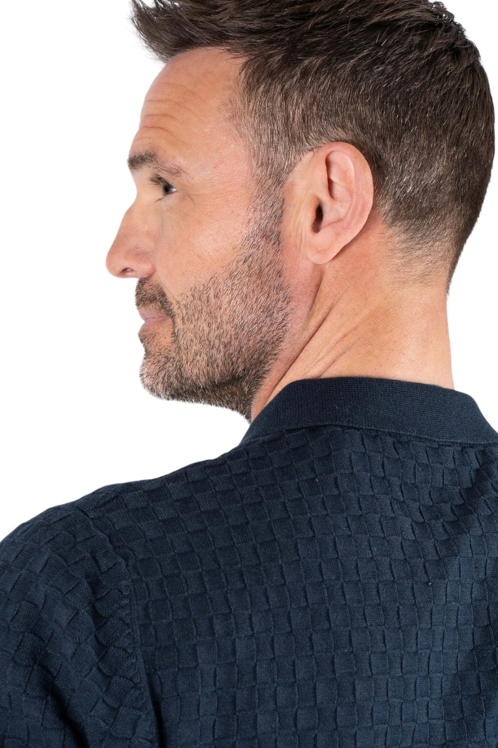 Pre End Joel Shirt Ss Charly Knit Polo Ss Dark Sapphire