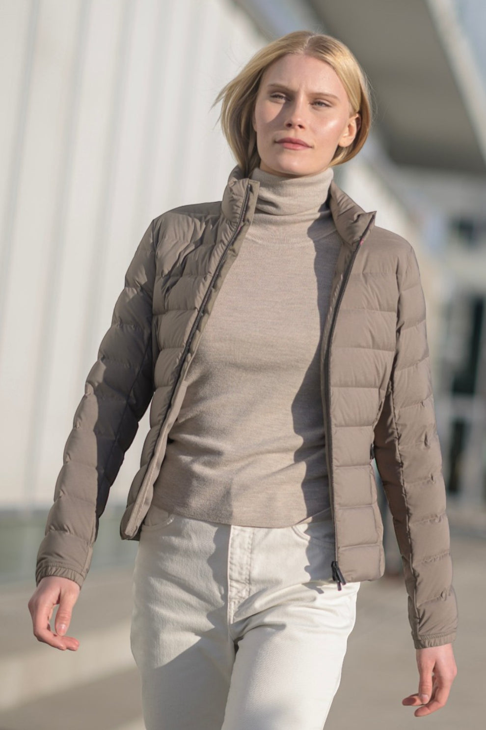 UBR W Stellar Down Jacket Dark Sand