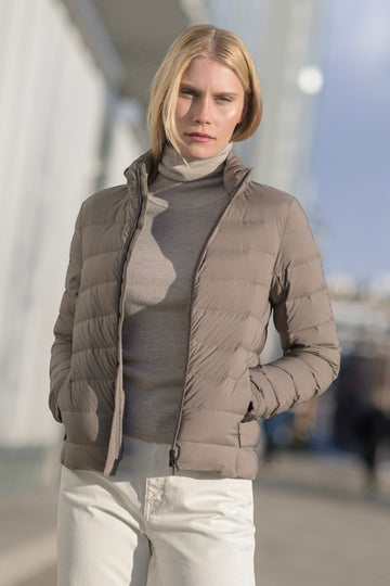 UBR W Stellar Down Jacket Dark Sand