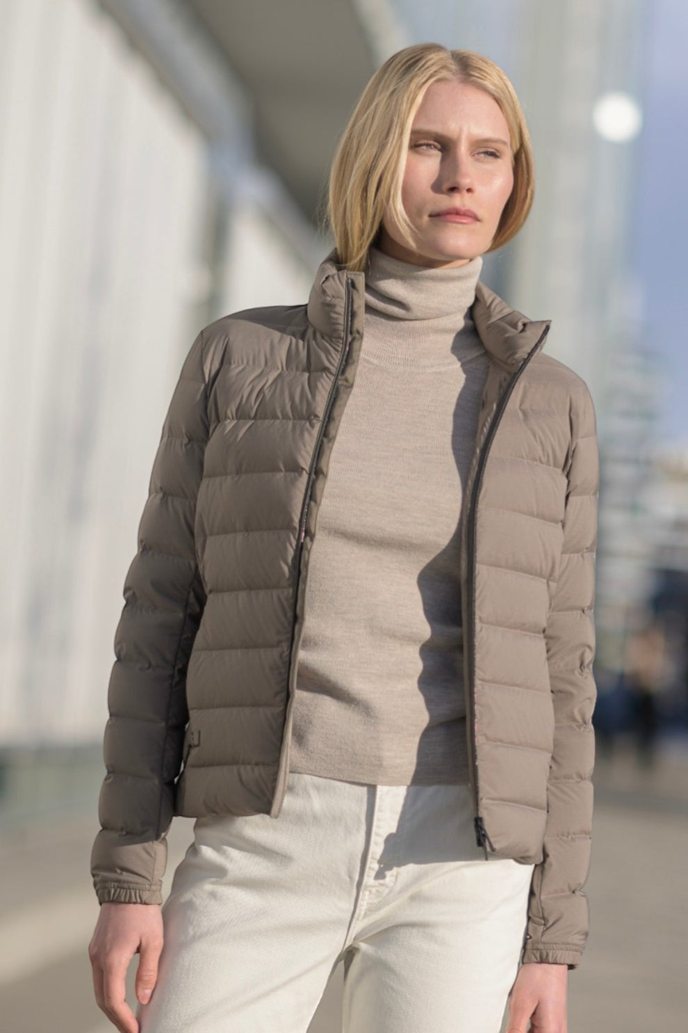 UBR W Stellar Down Jacket Dark Sand
