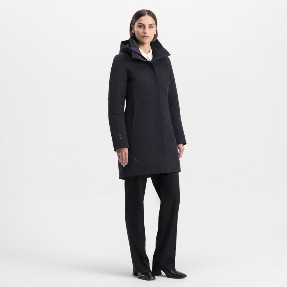 UBR W White Heat Down Parka Black