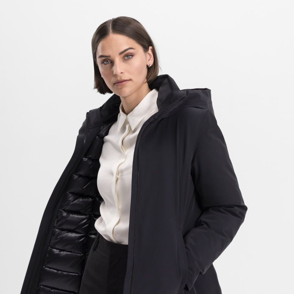 UBR W White Heat Down Parka Black