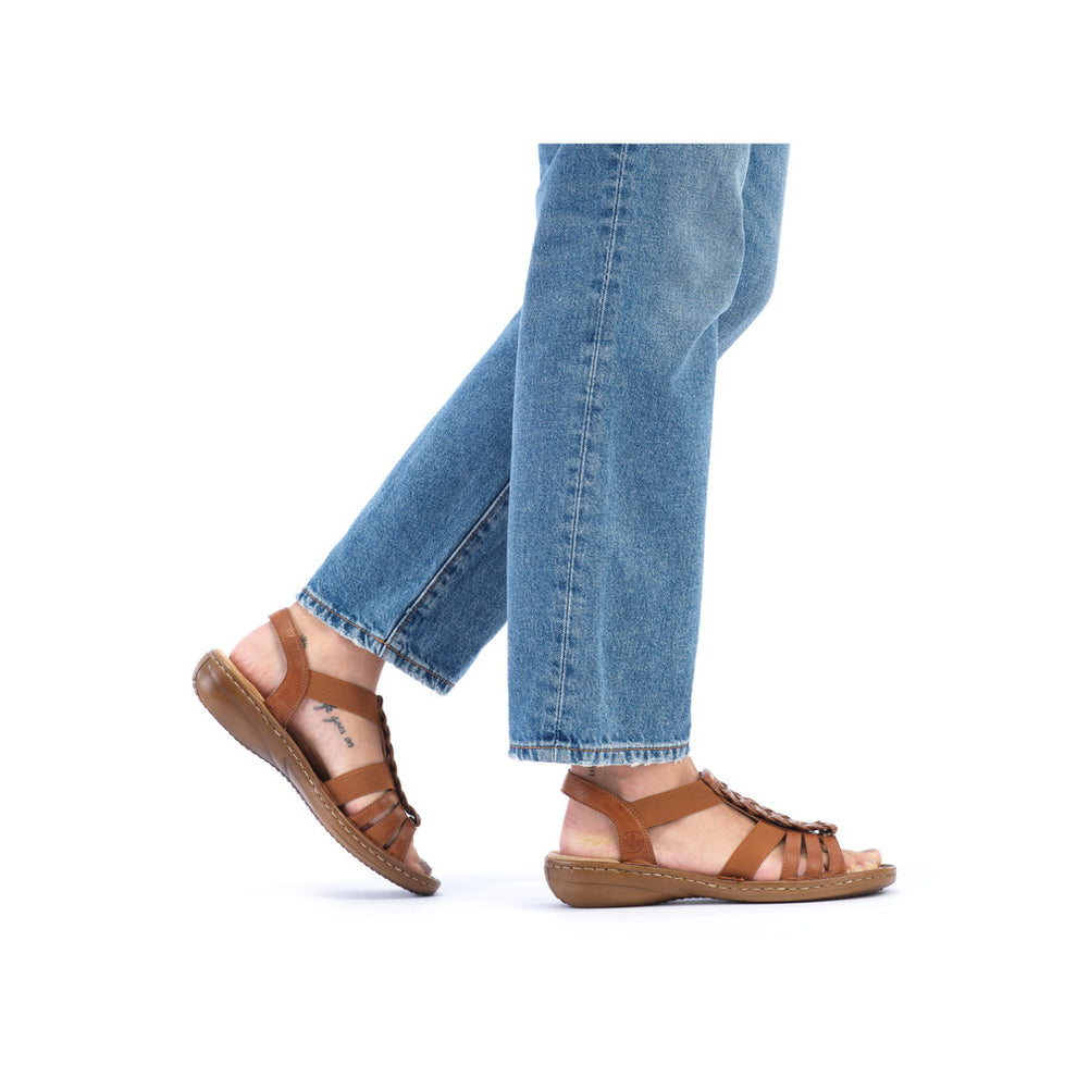 Rieker W Sandal med Flet Brown