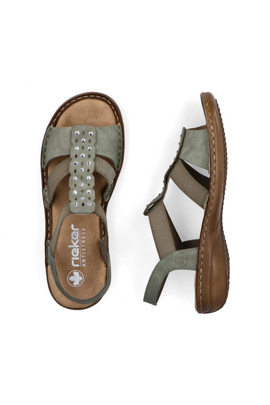 Rieker W Sandaler Green - 60883-52