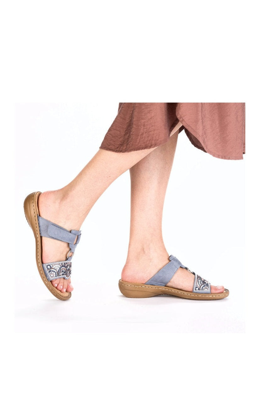 Rieker W Sandaler 608K-12 Blue