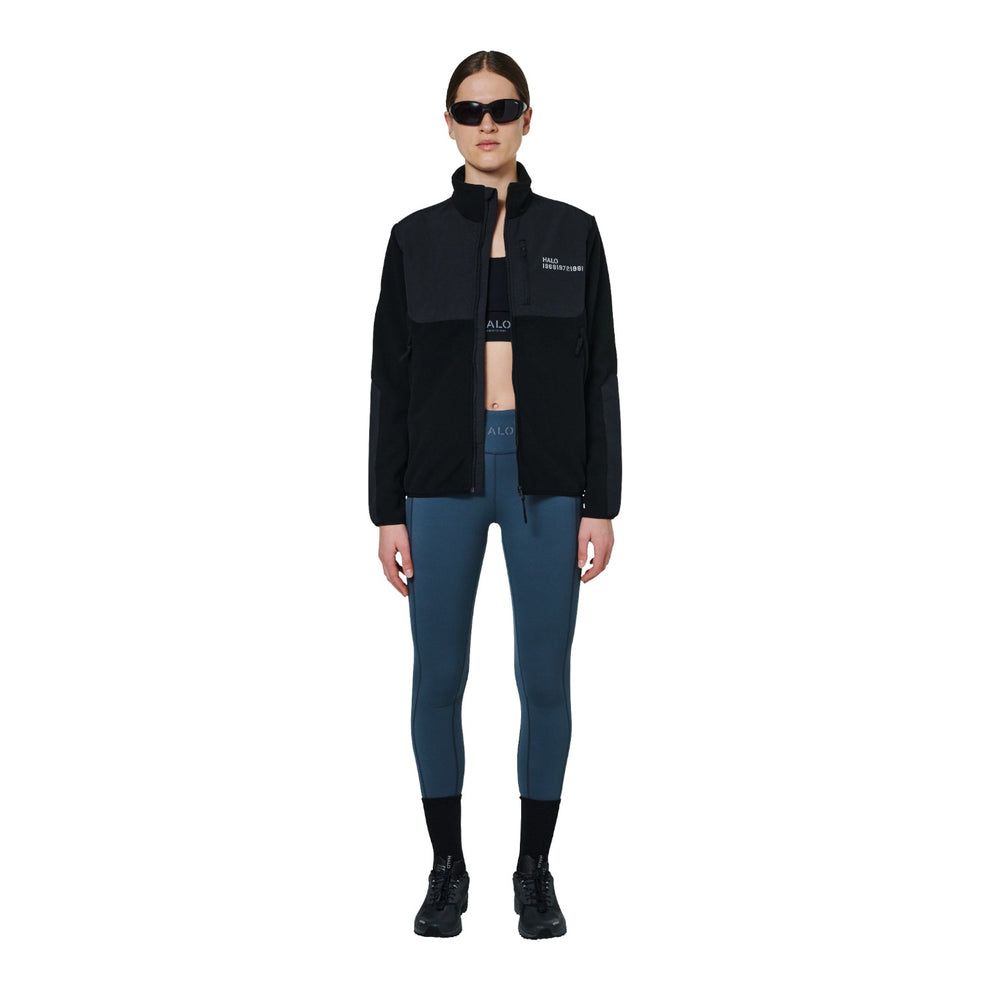 Halo Blocked Zip Fleece Black