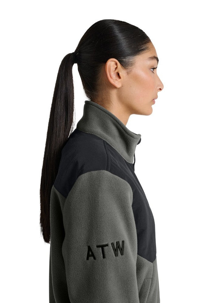 Halo Blocked Zip Fleece Gunmetal