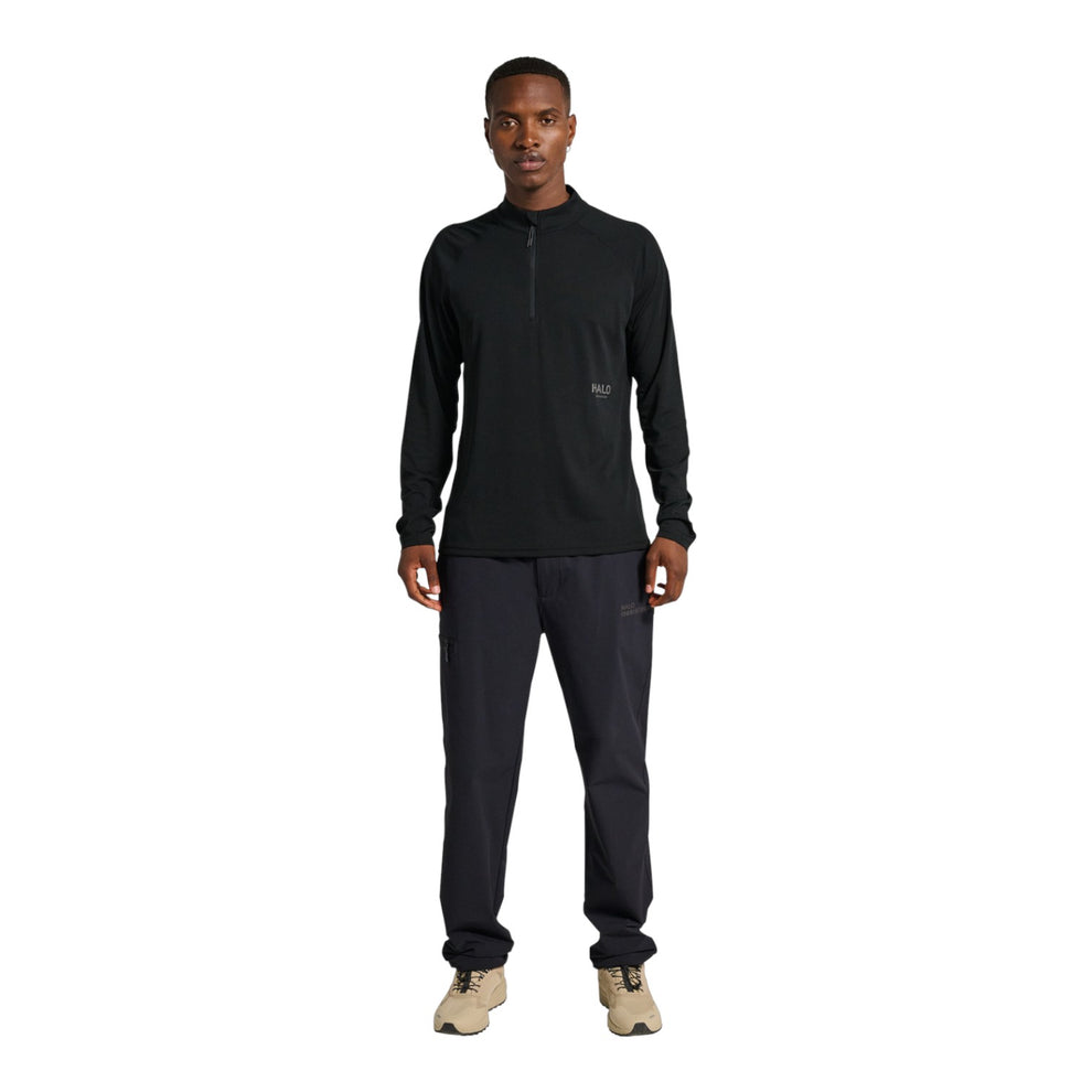 Halo U Sorona Half Zip Langærmet Trøje Black