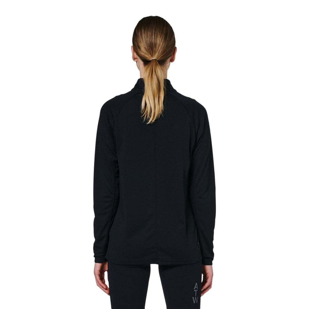 Halo U Sorona Half Zip Langærmet Trøje Black