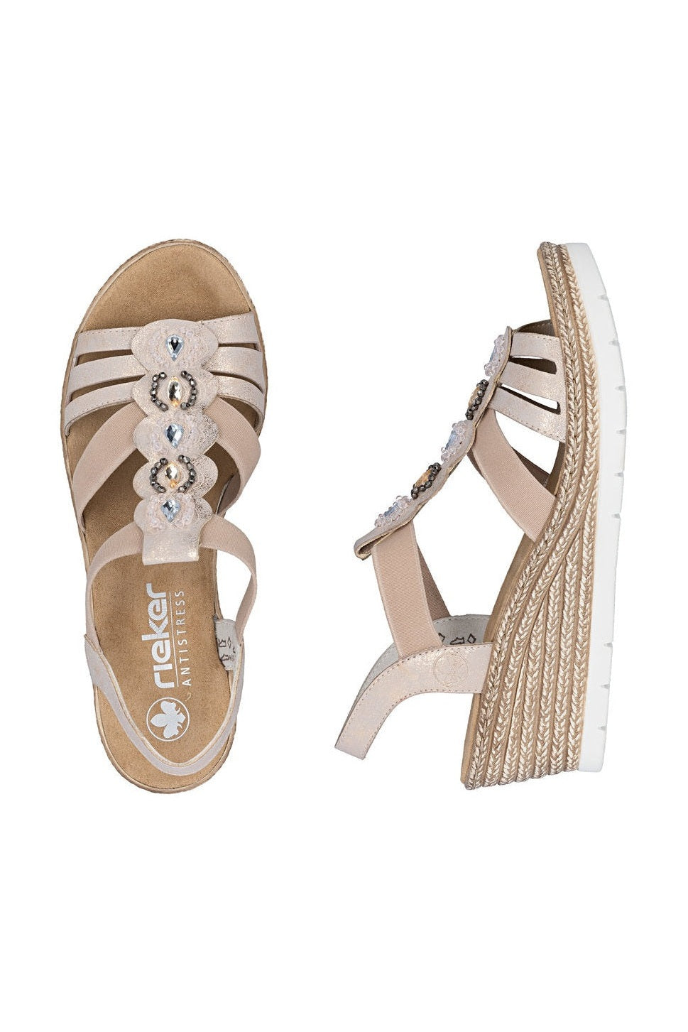 Rieker W Sandal Rose Gold